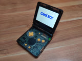 Game Boy Advance SP AGS-101 IPS Mod Console Transparent Black Shell Yellow Buttons Brightness Adjustable