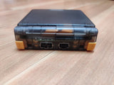 Game Boy Advance SP AGS-101 IPS Mod Console Transparent Black Shell Yellow Buttons Brightness Adjustable