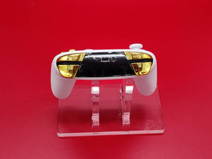 Custom White & Chrome Gold Theme Nintendo Switch Pro Controller