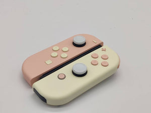 Custom Nintendo Switch JoyCon Mandy Pink & Light Cream Joycon Controller Shell with Buttons DIV Kit