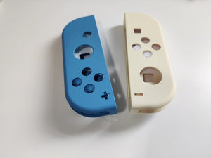 Soft Touch Cream & Blue Shell for Nintendo Switch JoyCon