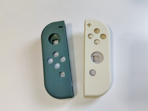 Soft Touch Pine Green & Cream Shell for Nintendo Switch JoyCon