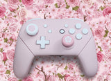 Custom Nintendo Switch Pro Controller Sakura Pink with White Button
