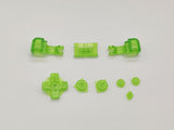 Clear Green Joy: Button Replacement Kit for Game Boy Advance SP