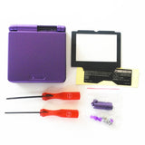 GameBoy Advance SP Solid Black Purple Replacement Housing Shell For GBA SP