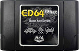 ED64 Plus Game Save Device Cartridge 16GB SD Card Adapter Compatible for Nintendo N64 Games