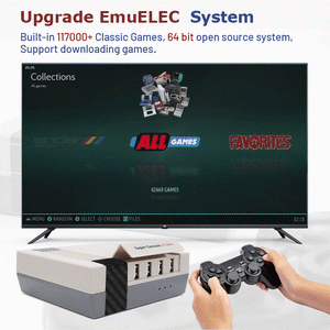 Super Console X Cube Retro Game Console Support Video Games 70 Emulators for PSP/PS1/DC/N64/MAME with 4 Gamepads & 128GB