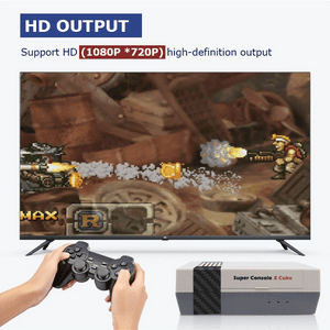 Super Console X Cube Retro Game Console Support Video Games 70 Emulators for PSP/PS1/DC/N64/MAME with 4 Gamepads & 128GB