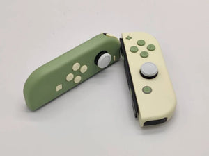 Custom Nintendo Switch JoyCon Matcha Green & Light Cream Joycon Controller Shell with Buttons