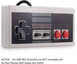 2 Pack USB Controller for NES Games, PC USB Controller Retro Gamepad Joystick