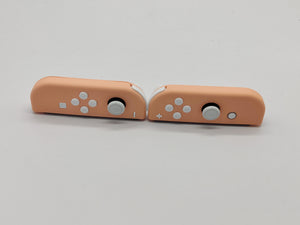 Custom Nintendo Switch JoyCon Mandy Pink Shell with White Buttons Controllers