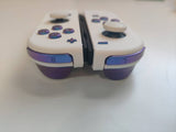 Custom Nintendo Switch JoyCon white shell with Charmeleon Blue purple Buttons Controller