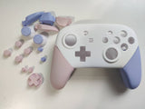 Soft White Shell heaven Violet & Sakura pink hand grip + mix buttons