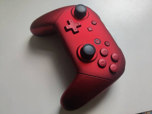 Custom Nintendo Switch Pro Controller Velvet Red Replacement Shell & Red Buttons with Hand grips