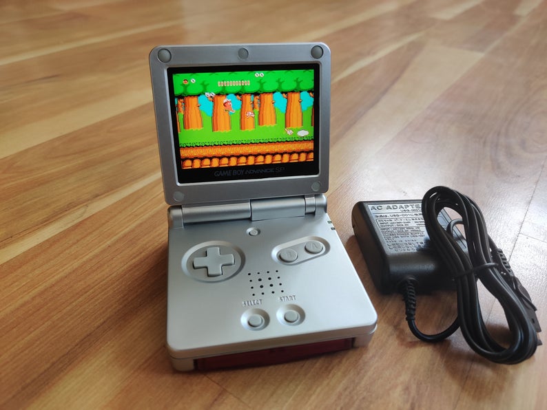 Nintendo Gameboy Advance SP Slate Modded Console, Aluminum Silver. IPS –  Modern Mods