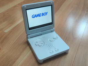 Custom GBA SP IPS V2 Screen Solid White Modded with 10 level brightness adjustment