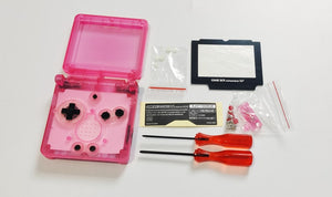 GameBoy Advance sp Clear Pink Replacement Housing Shell For Gba sp, AGS 001,AGS 101 & IPS V2 Console
