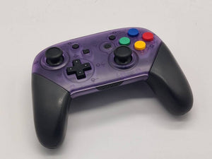 Custom Nintendo Switch Pro Controller Atomic Clear Purple with Mix Buttons