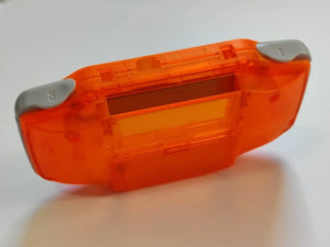 GBA Nintendo Game Boy Advance Clear Orange Replacement Shell for IPS