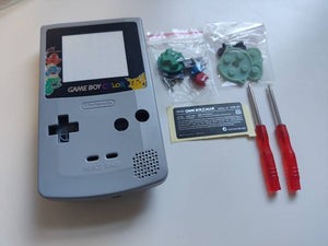 GBC Nintendo Game Boy Color Housing Shell Limited EDITION pokemon Pikachu Grey Color Shell with mix buttons