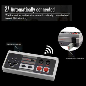 Nidoum NES Classic Edition Mini Controller (A + B Button Mode)  with 2.4G Wireless Receiver - Kartzill
